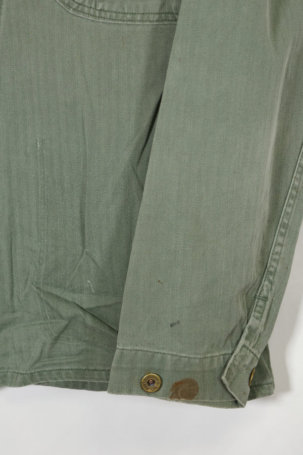 เสื้อแจ็คเก็ตอเนกประสงค์ P-41 HBT ของนาวิกโยธินสหรัฐฯ ยุค 1940 มือสอง สภาพ B