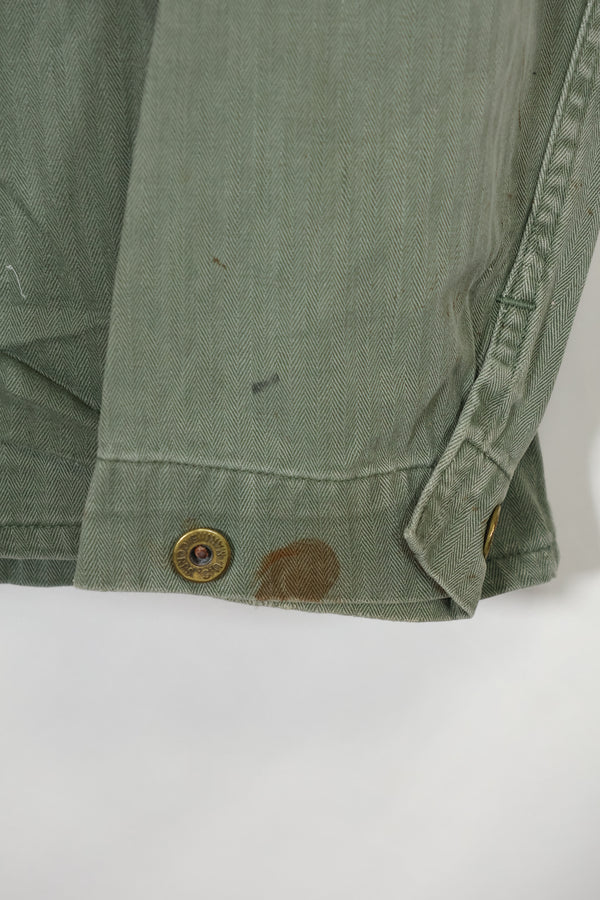 เสื้อแจ็คเก็ตอเนกประสงค์ P-41 HBT ของนาวิกโยธินสหรัฐฯ ยุค 1940 มือสอง สภาพ B