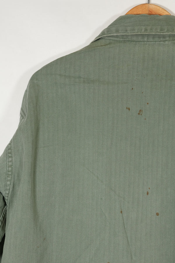 เสื้อแจ็คเก็ตอเนกประสงค์ P-41 HBT ของนาวิกโยธินสหรัฐฯ ยุค 1940 มือสอง สภาพ B