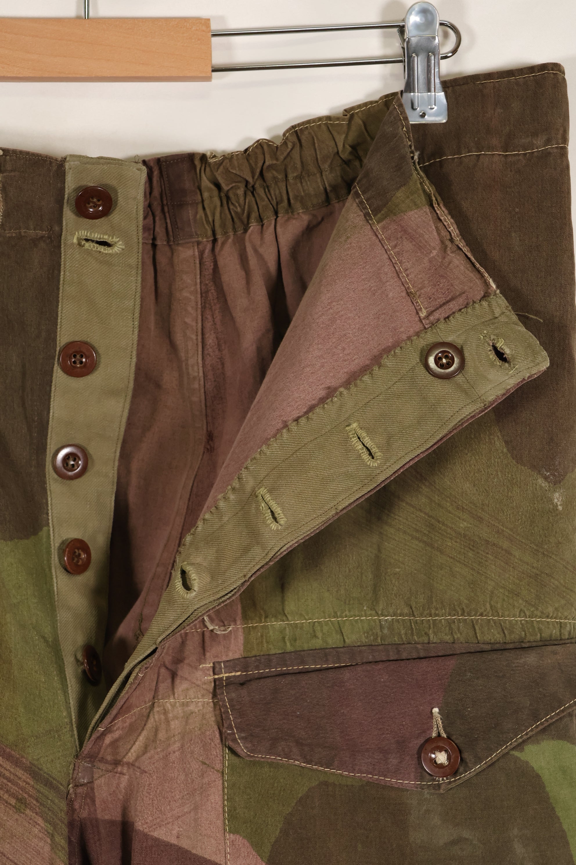 実物　イギリス軍　SAS トラウザーズ　WINDPROOF 迷彩パンツ　改造パンツ　インドシナ戦争　中古品