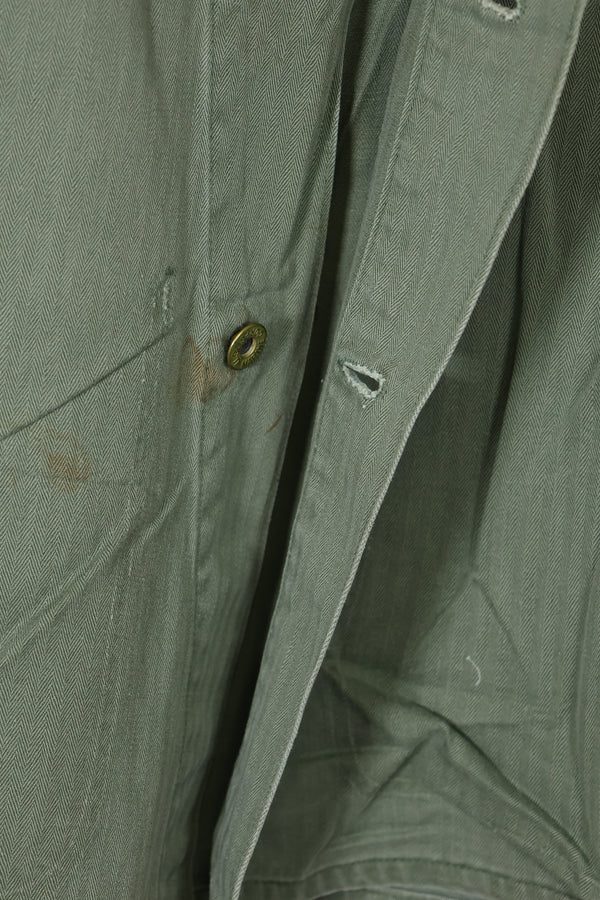 เสื้อแจ็คเก็ตอเนกประสงค์ P-41 HBT ของนาวิกโยธินสหรัฐฯ ยุค 1940 มือสอง สภาพ B