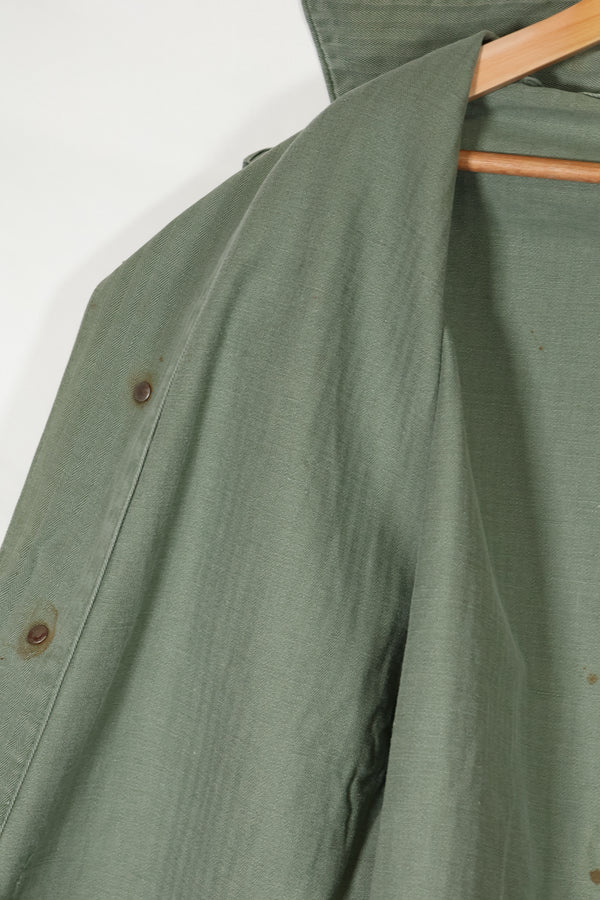 เสื้อแจ็คเก็ตอเนกประสงค์ P-41 HBT ของนาวิกโยธินสหรัฐฯ ยุค 1940 มือสอง สภาพ B