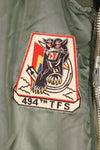 ทศวรรษ 1950, ขนาดประมาณ 40–42, แจ็คเก็ตบินของกองทัพอากาศสหรัฐฯ รุ่น B-15D, ปรับเปลี่ยนด้วยขนแกะ, มีแผ่นปะ, มือสอง