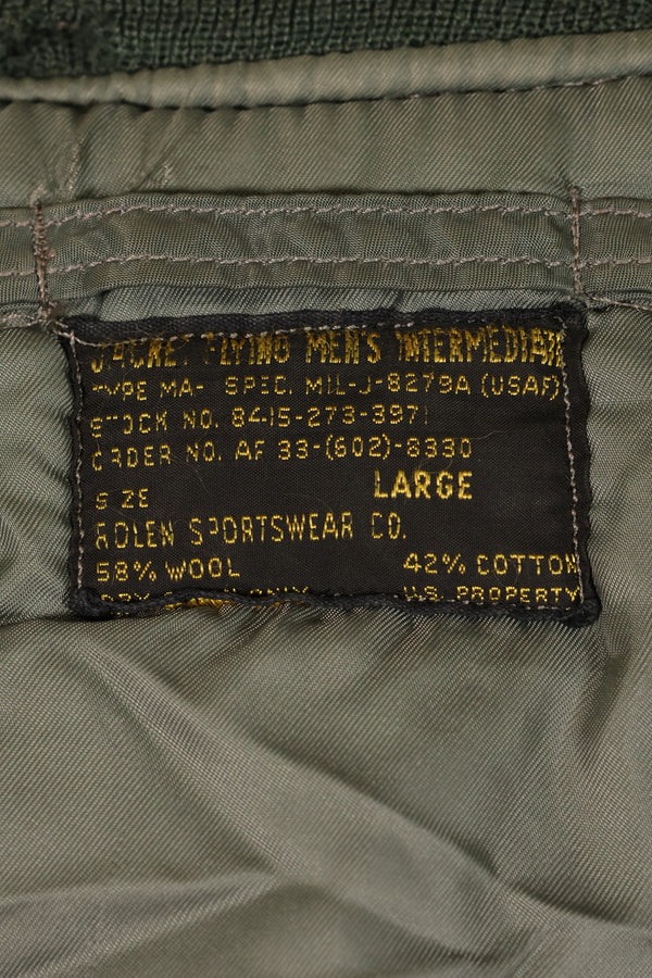 เสื้อแจ็คเก็ตบินรุ่นต้นของกองทัพอากาศสหรัฐฯ ขนาดใหญ่ ยุคปี 1950, ระดับกลาง, มือสอง, เกรด B