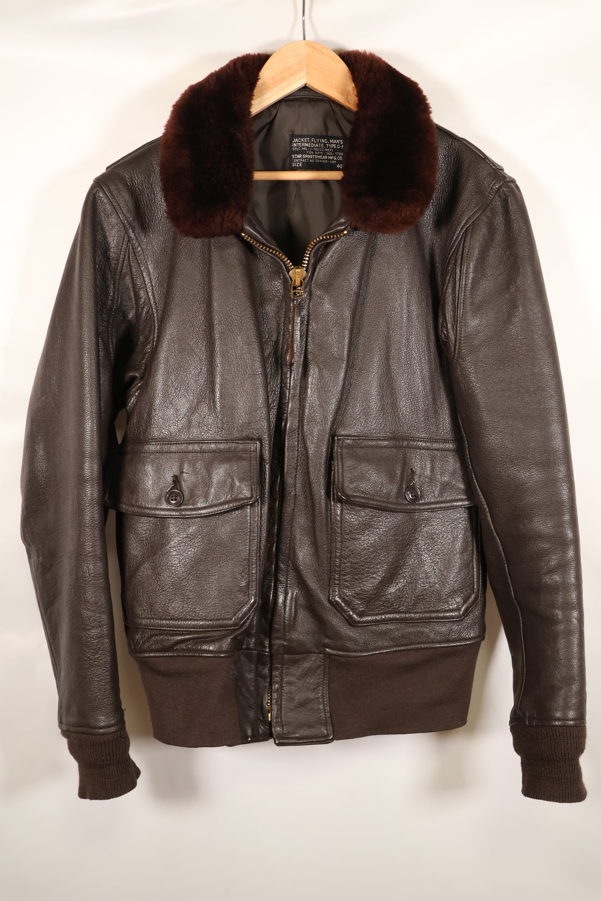 Early 1960s, Size 40, U.S. Navy G-1 Flight Jacket, Virtually Unworn　