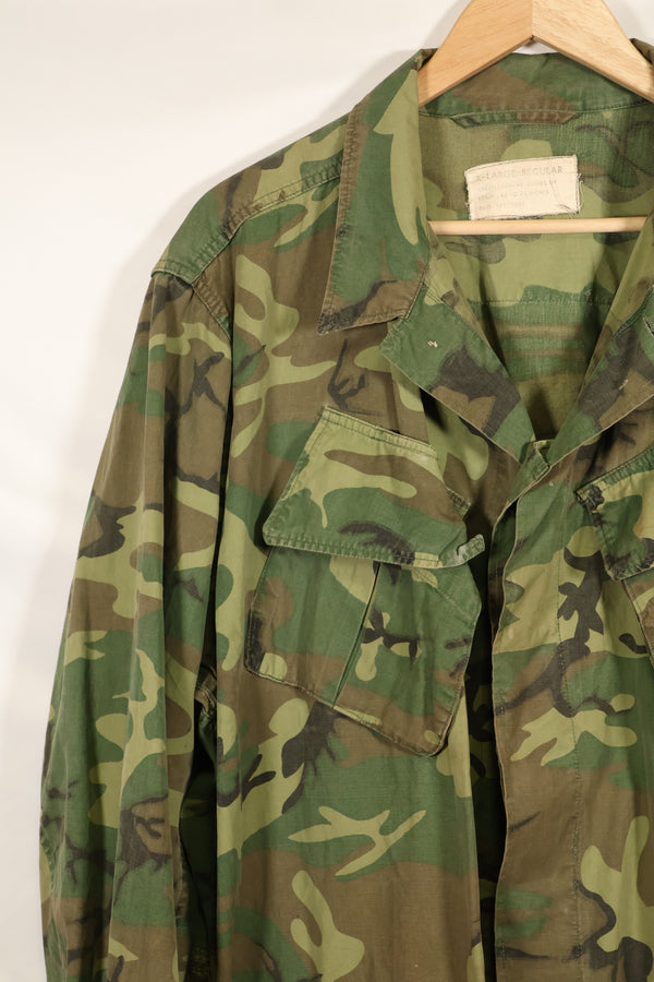 1966〜67年頃　X-L-R　ノンリップストップ　初期プリント　ERDL　ファティーグジャケット　中古品