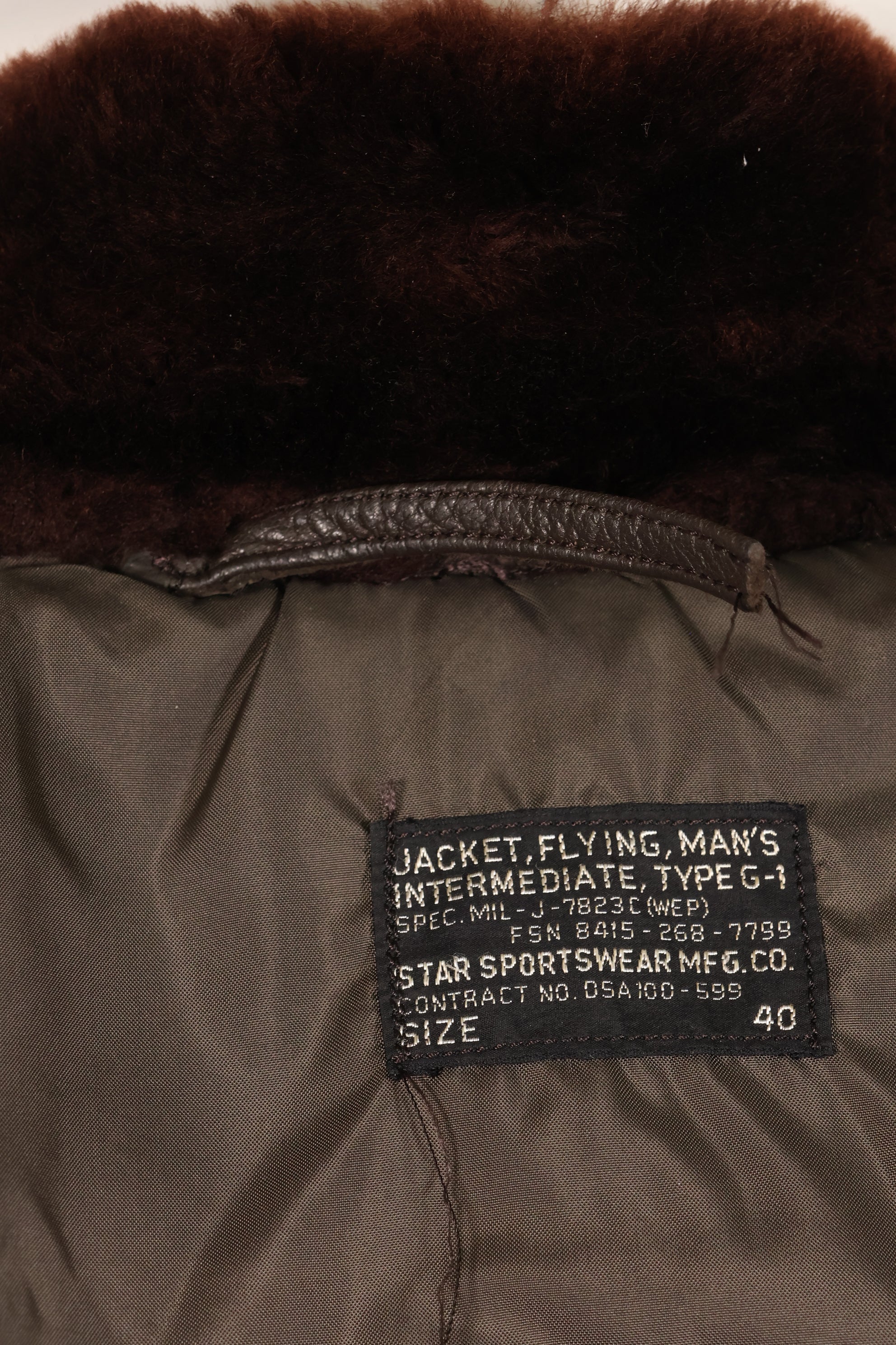 Early 1960s, Size 40, U.S. Navy G-1 Flight Jacket, Virtually Unworn　