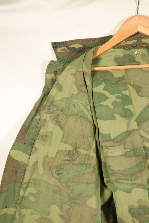 Estimated 1966–67 | Estimated M-R | No label | ERDL camouflage | Early print | Short-sleeve custom fatigue jacket | Used
