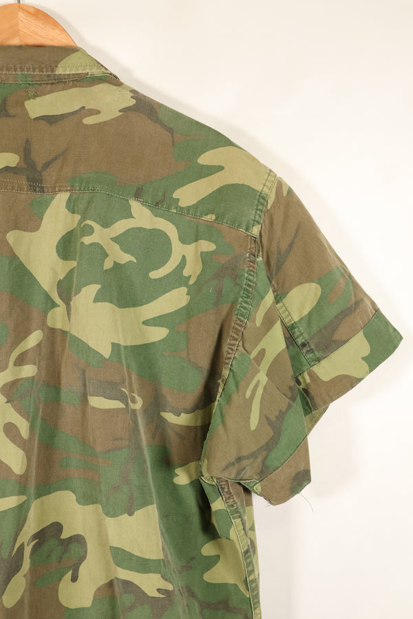 Estimated 1966–67 | Estimated M-R | No label | ERDL camouflage | Early print | Short-sleeve custom fatigue jacket | Used