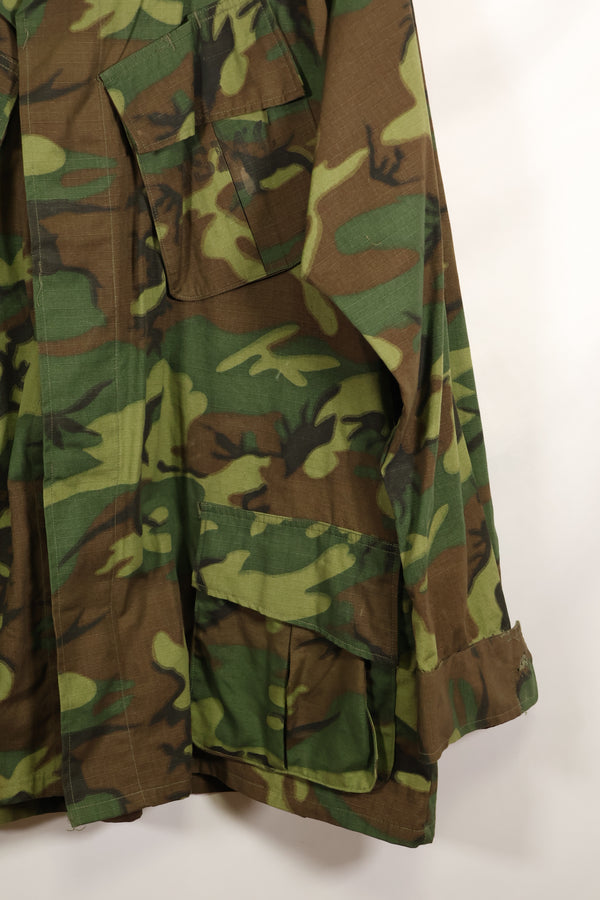 1970 Contract Deadstock X-L-R ERDL Green Leaf Camouflage Jungle Fatigue Jacket