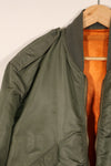 Real early 1960s USAF L2-B flight jacket with damaged ribs, no zipper slider