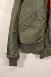 Real early 1960s USAF L2-B flight jacket with damaged ribs, no zipper slider