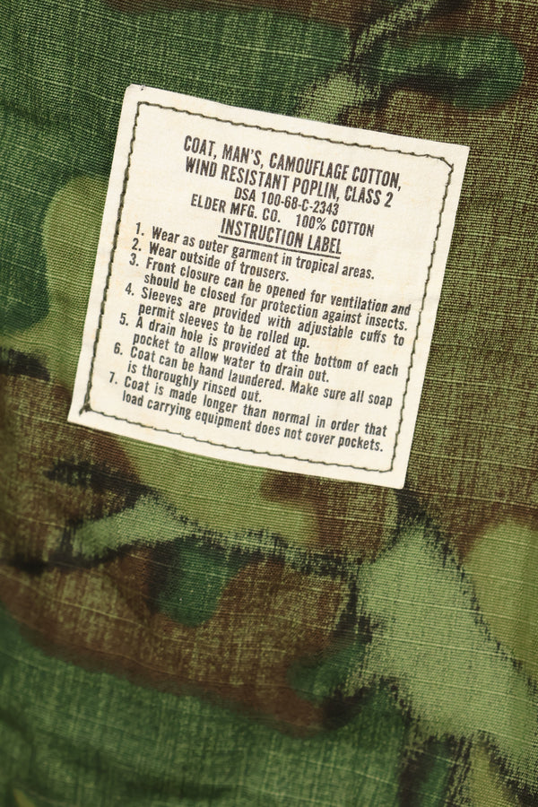 1968 Contract Deadstock M-S ERDL Green Leaf Camouflage Jungle Fatigue Jacket
