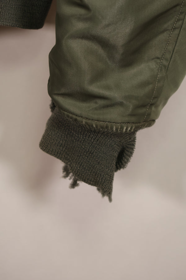 Real early 1960s USAF L2-B flight jacket with damaged ribs, no zipper slider