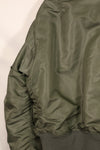 Real early 1960s USAF L2-B flight jacket with damaged ribs, no zipper slider