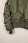 Real early 1960s USAF L2-B flight jacket with damaged ribs, no zipper slider