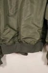 Real early 1960s USAF L2-B flight jacket with damaged ribs, no zipper slider