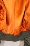 Real early 1960s USAF L2-B flight jacket with damaged ribs, no zipper slider