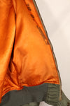 Real early 1960s USAF L2-B flight jacket with damaged ribs, no zipper slider