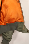 Real early 1960s USAF L2-B flight jacket with damaged ribs, no zipper slider