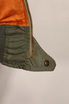 Real early 1960s USAF L2-B flight jacket with damaged ribs, no zipper slider