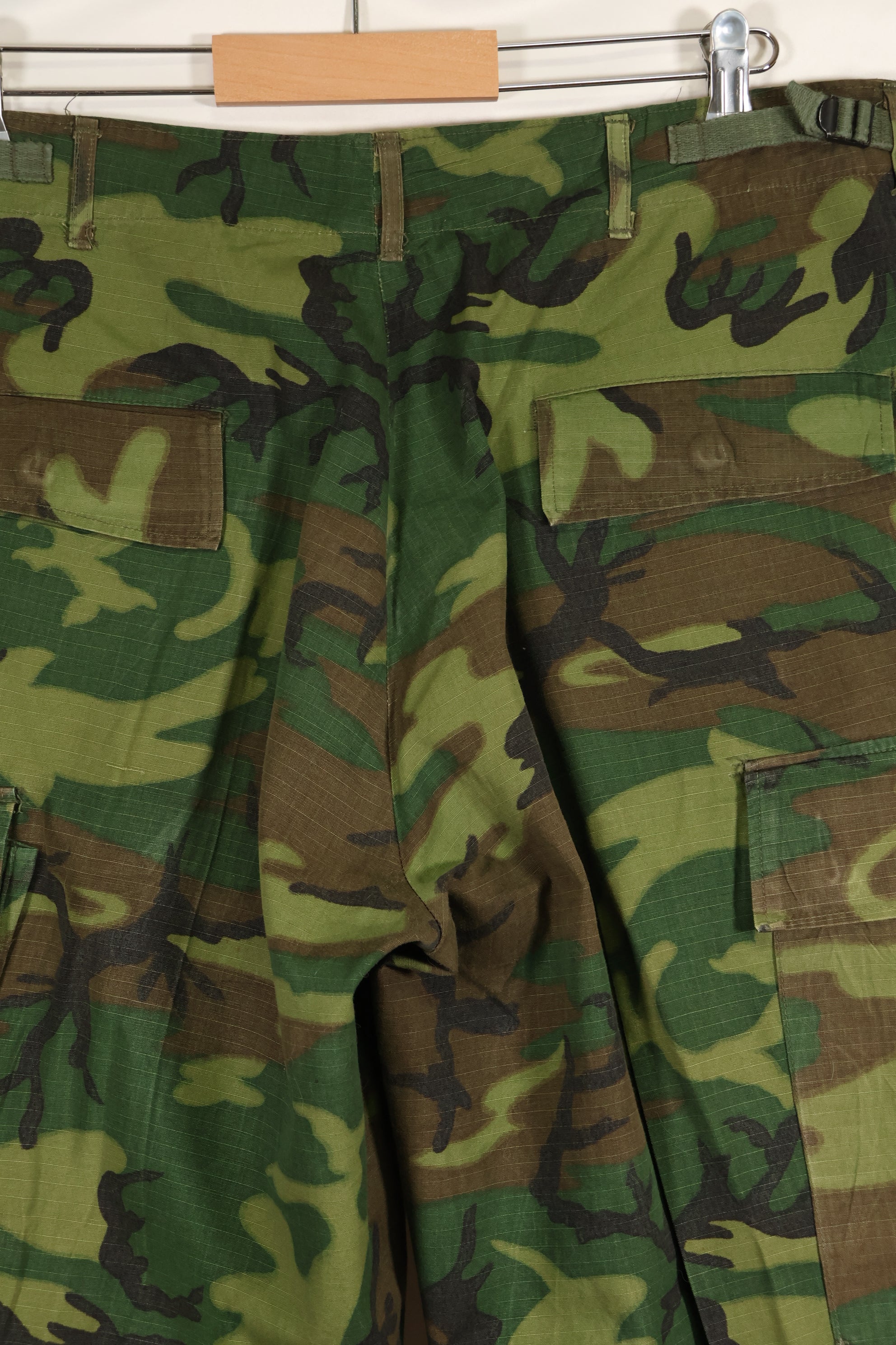 1968年契約　リップストップ　ERDL迷彩　ジャングルファティーグ　パンツ　M-R　状態良い　中古品