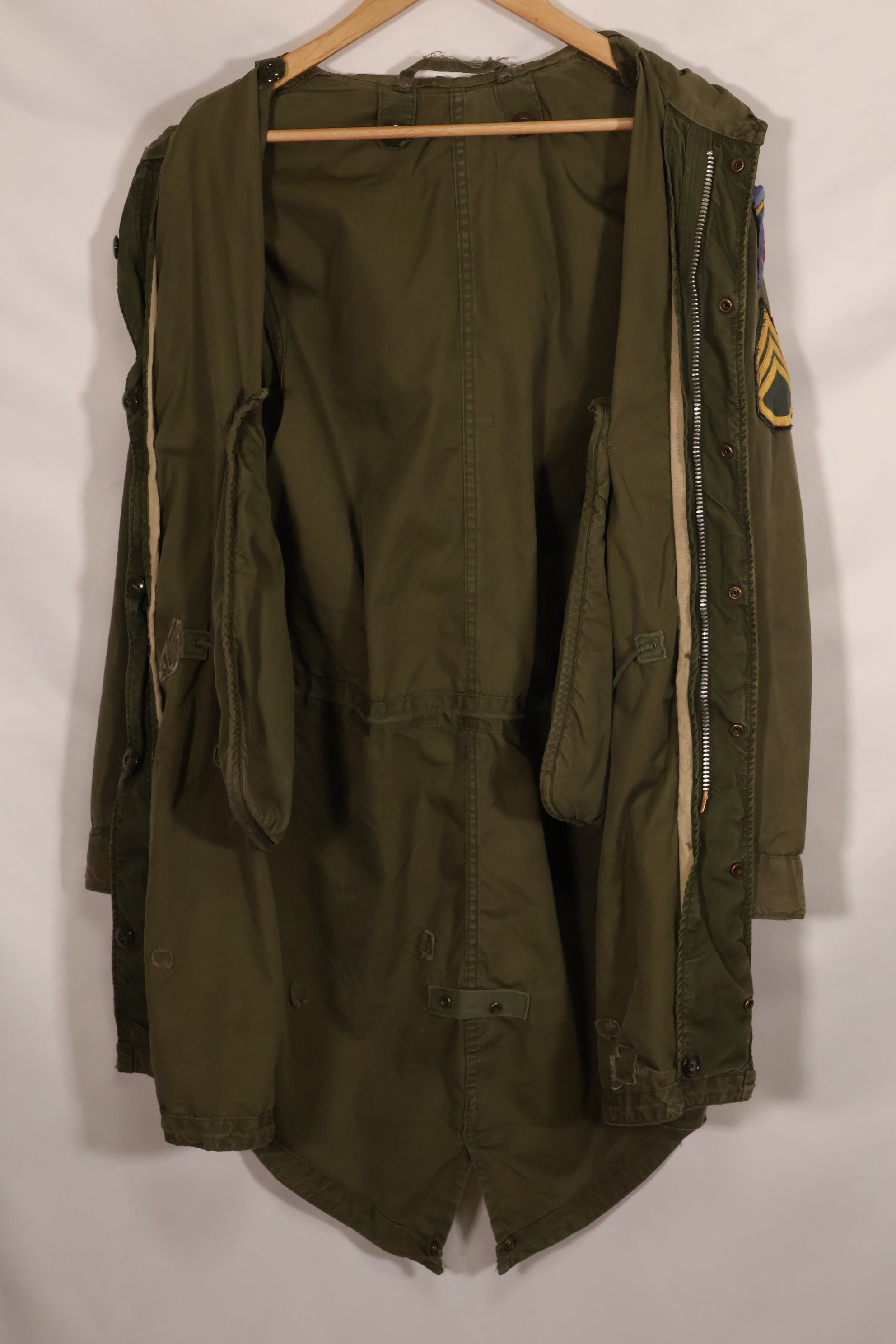 1950's U.S. Soldiers stationed in Europe X-SMALL M51 Field Parka, shell only, with patch, used.