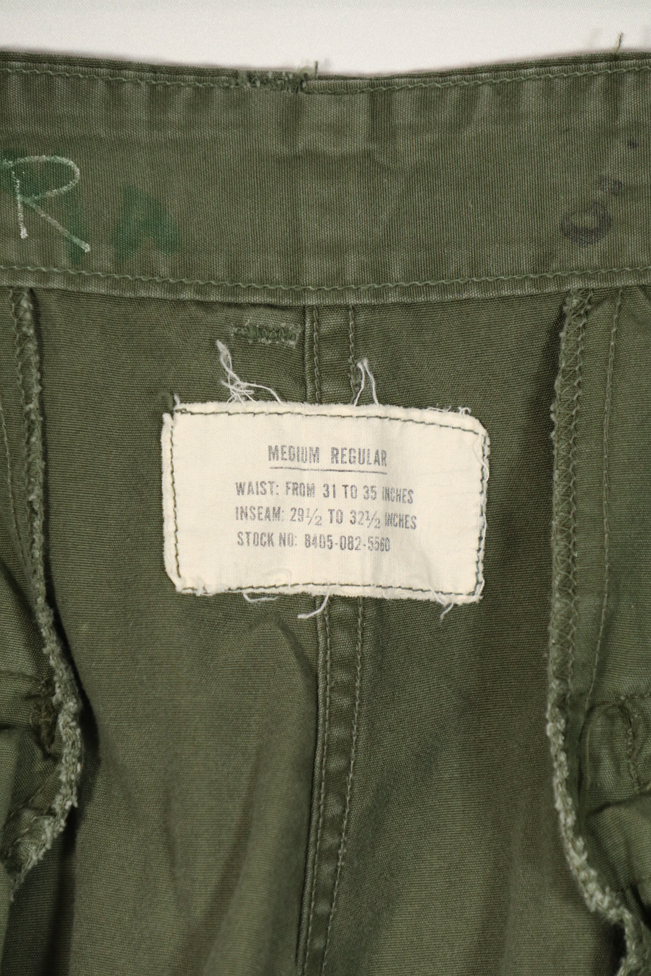 実物　1964年製　1ST MODEL ジャングルファティーグ　M-R パンツ 中古品　A