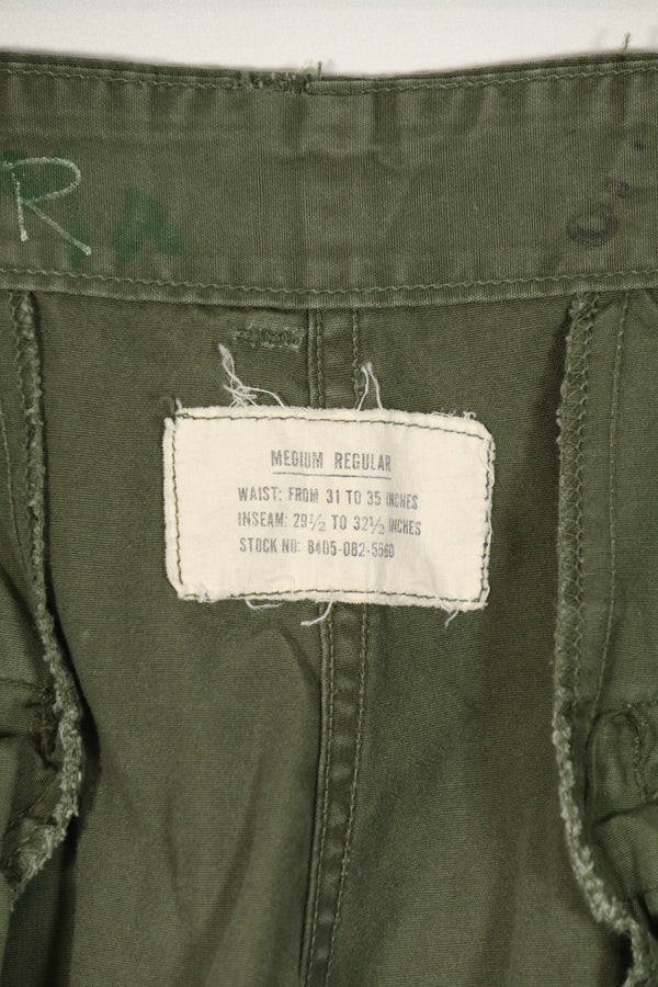実物　1964年製　1ST MODEL ジャングルファティーグ　M-R パンツ 中古品　A