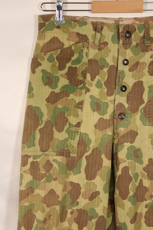 実物　WWII アメリカ海兵隊　P42　HBT　フロッグスキン迷彩　退色あり　中古品