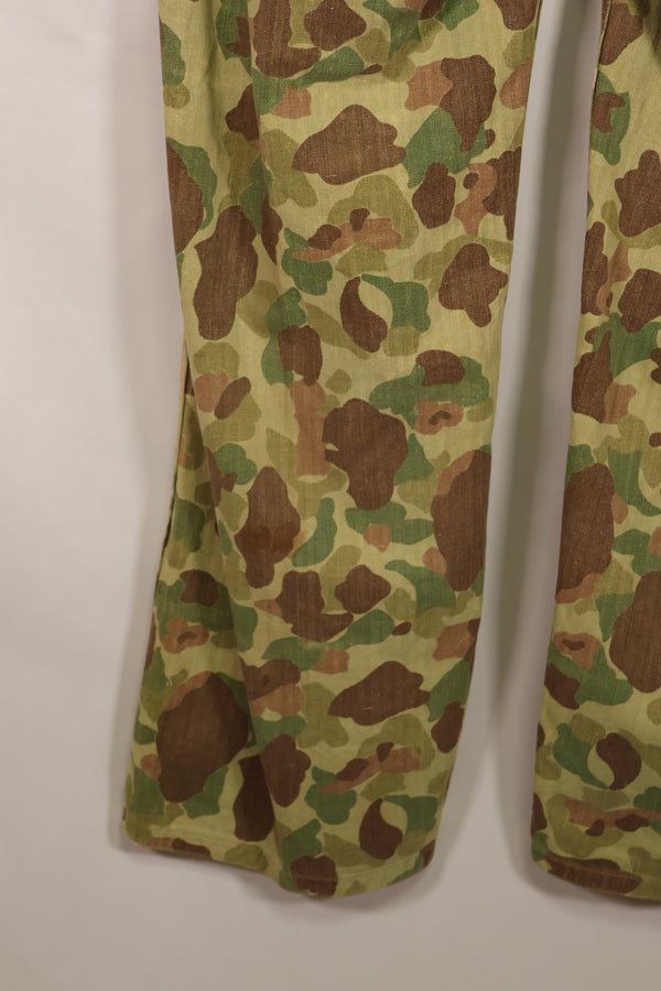 実物　WWII アメリカ海兵隊　P42　HBT　フロッグスキン迷彩　退色あり　中古品