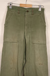 Real WWII 1940s USMC P42 HBT Pants, US Marine Corps, used.