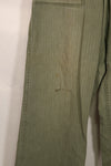Real WWII 1940s USMC P42 HBT Pants, US Marine Corps, used.