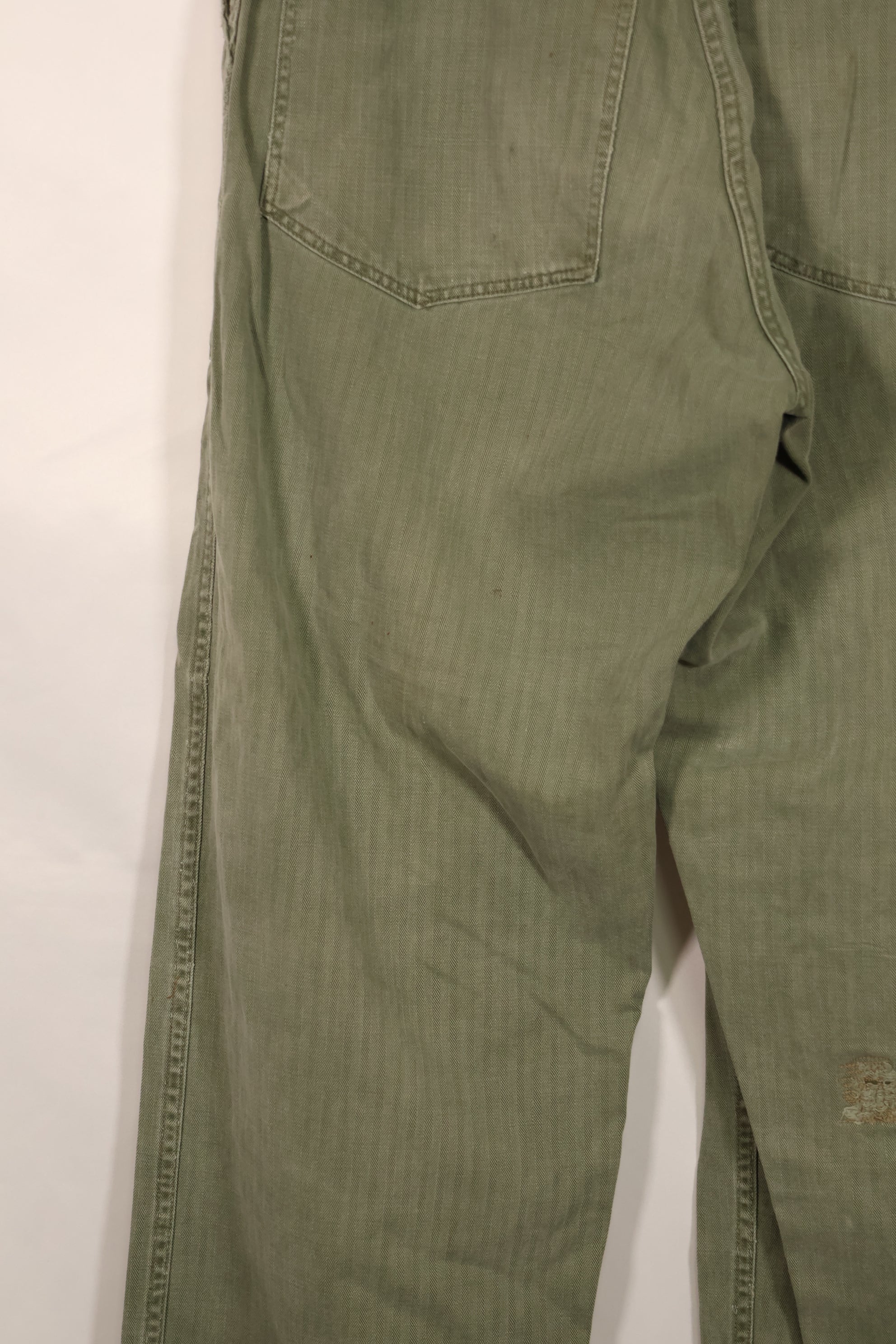 Real WWII 1940s USMC P42 HBT Pants, US Marine Corps, used.
