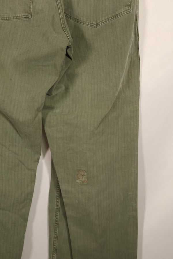 Real WWII 1940s USMC P42 HBT Pants, US Marine Corps, used.