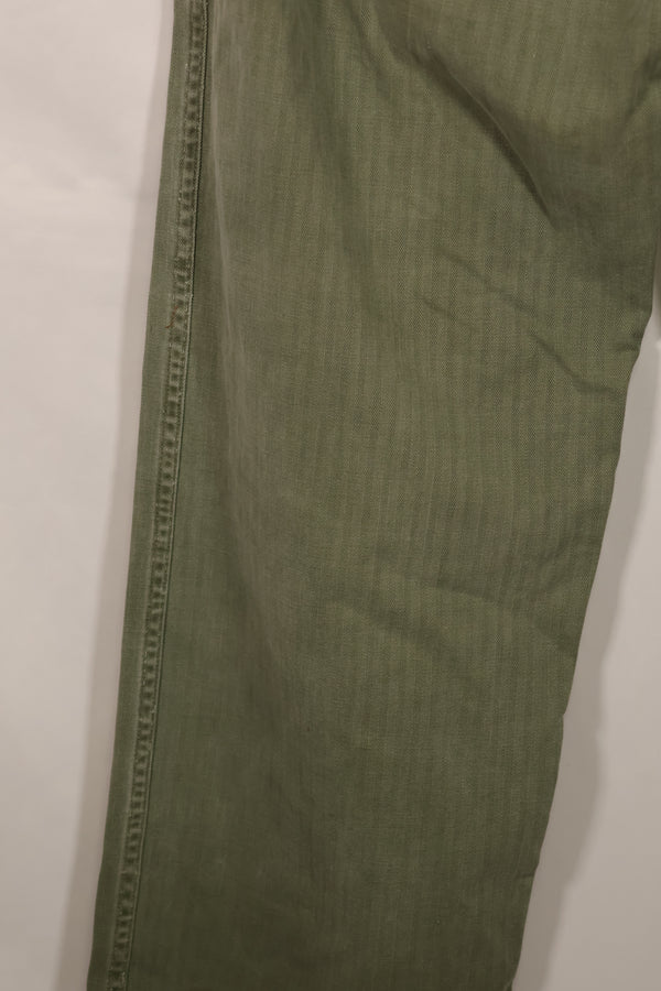 Real WWII 1940s USMC P42 HBT Pants, US Marine Corps, used.