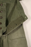 Real WWII 1940s USMC P42 HBT Pants, US Marine Corps, used.