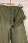 Real WWII 1940s USMC P42 HBT Pants, US Marine Corps, used.