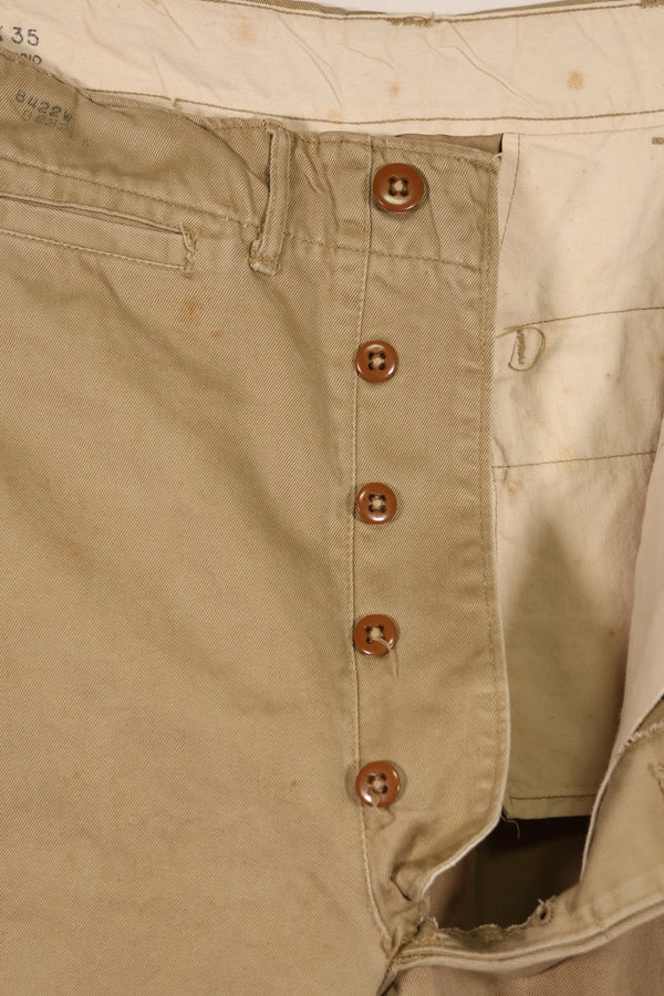 Real WWII 1940s US Army Cotton Chino Pants Used The Great Escape