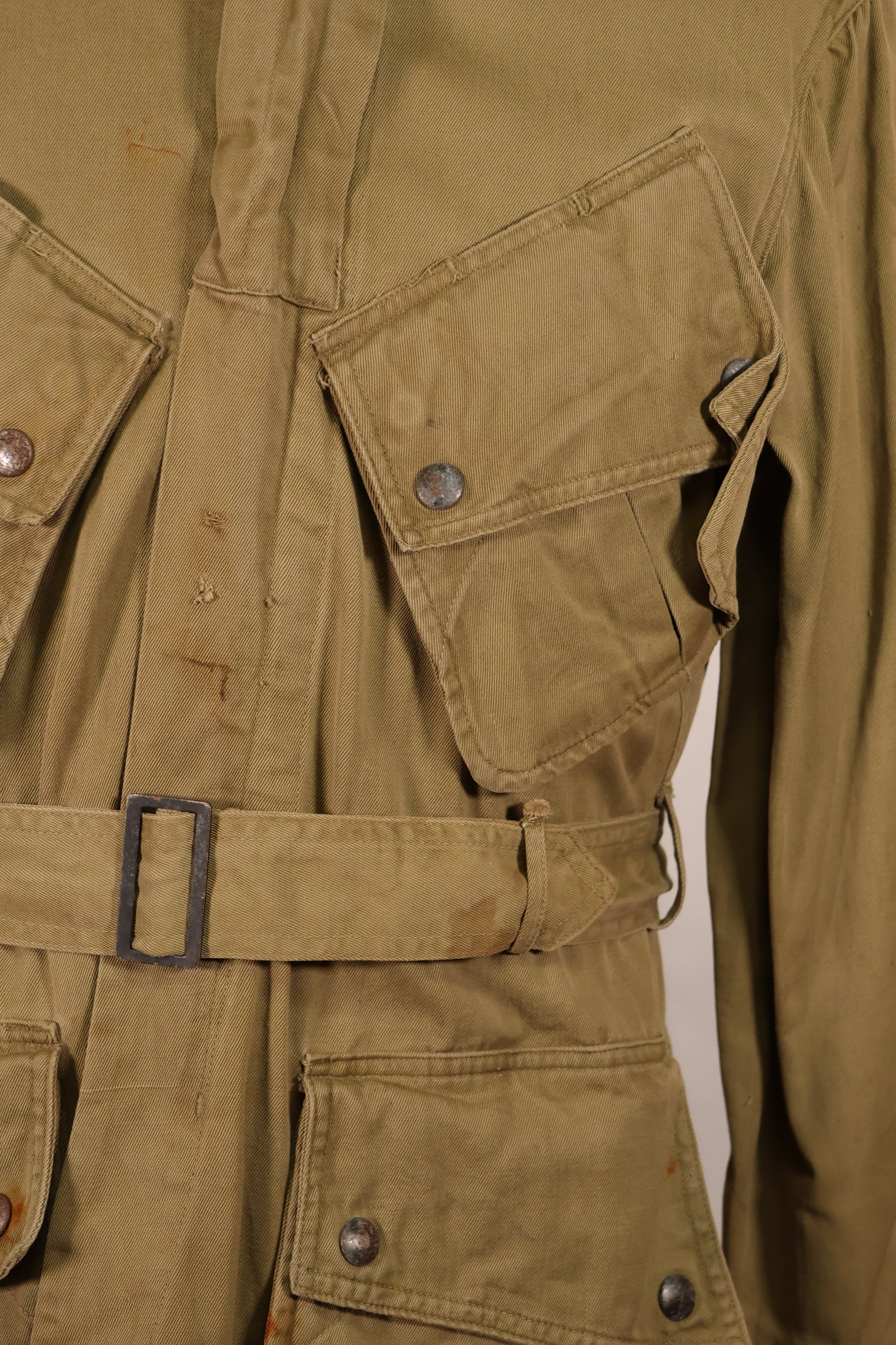 Real 1940s M1942 Airborne Jump Jacket, used, stains, etc.