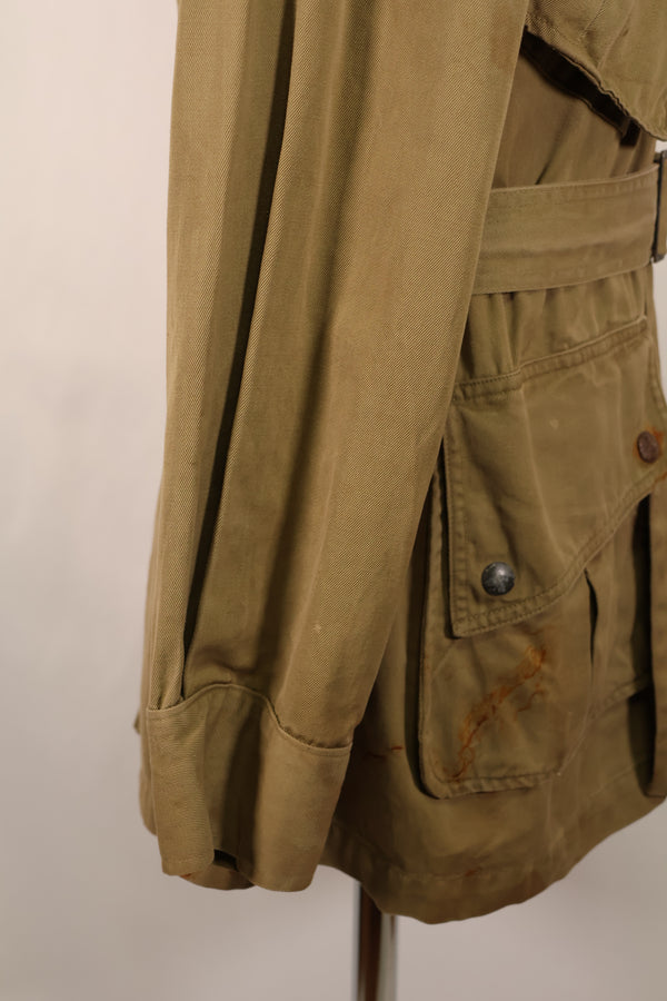 Real 1940s M1942 Airborne Jump Jacket, used, stains, etc.