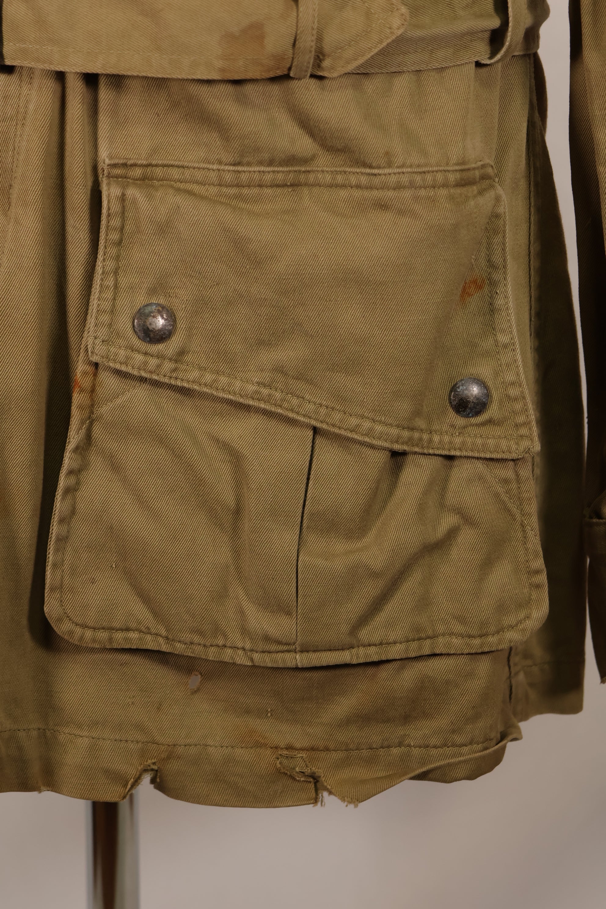 Real 1940s M1942 Airborne Jump Jacket, used, stains, etc.