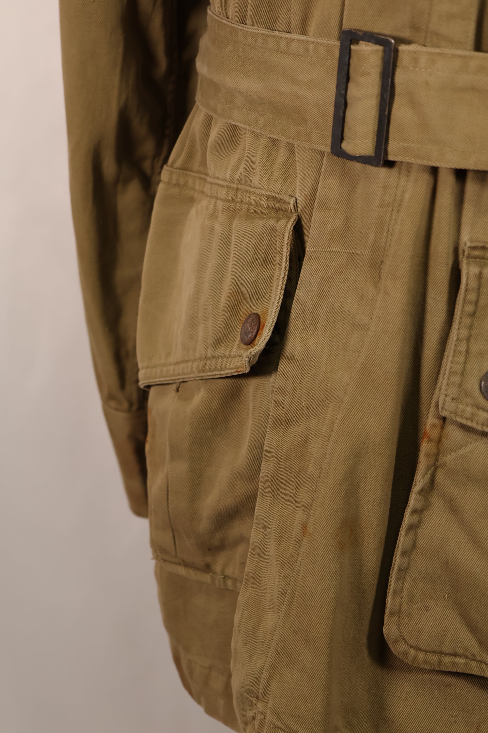 Real 1940s M1942 Airborne Jump Jacket, used, stains, etc.