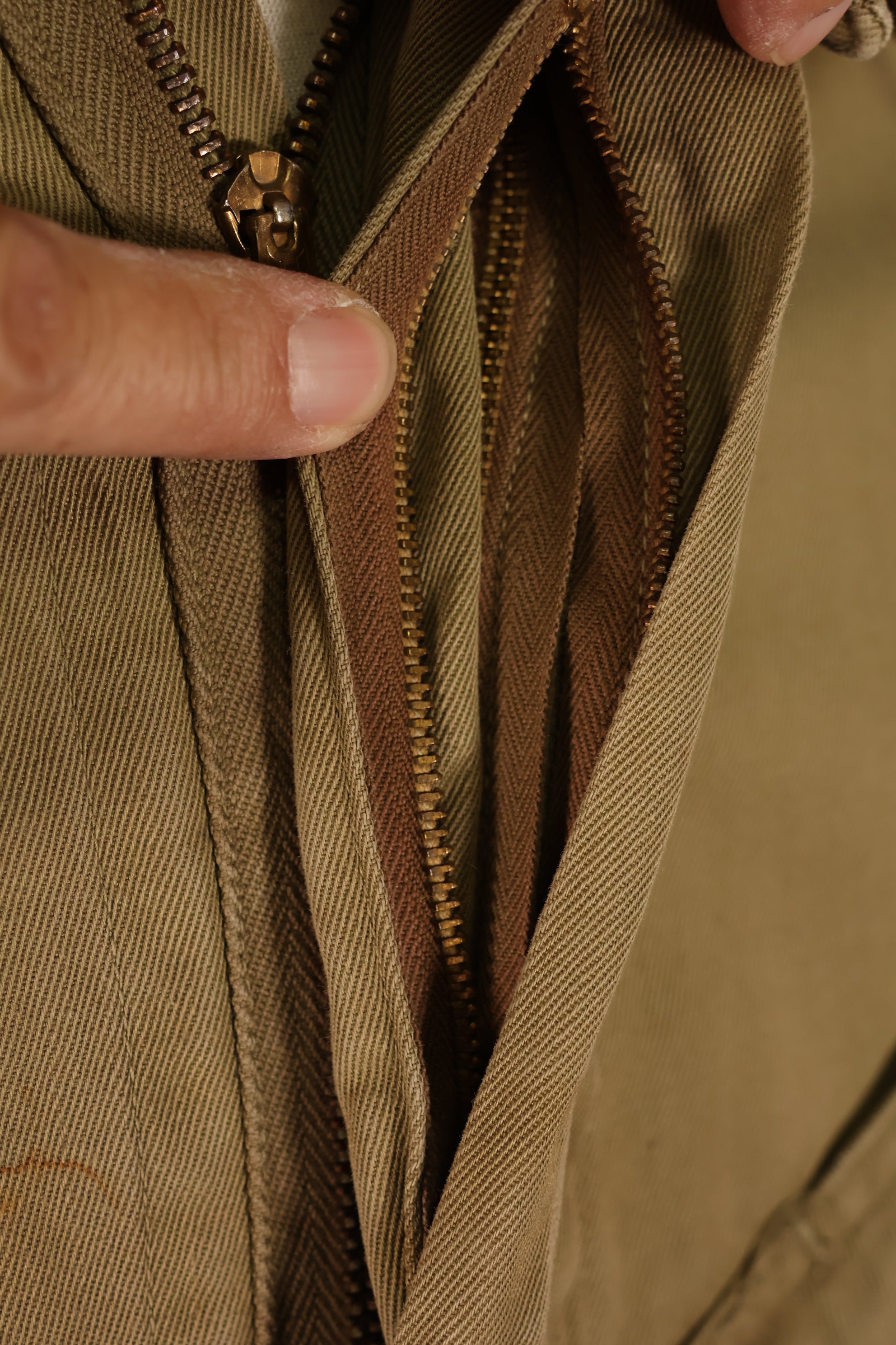 Real 1940s M1942 Airborne Jump Jacket, used, stains, etc.