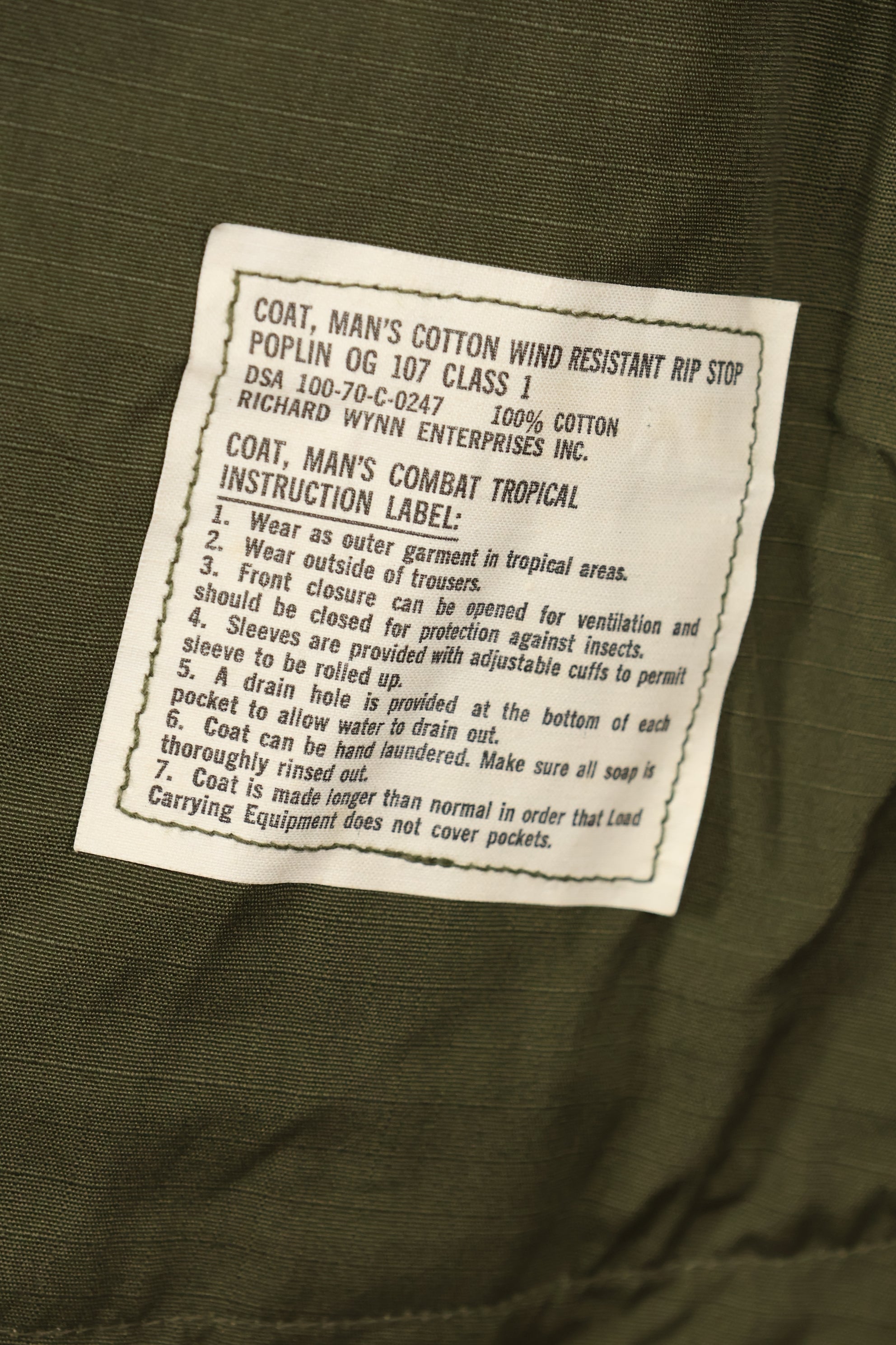 ของจริง ผลิตปี 1970 X-L-R สภาพใหม่ไม่เคยใช้ รุ่นที่ 4 แจ็คเก็ต Jungle Fatigue A