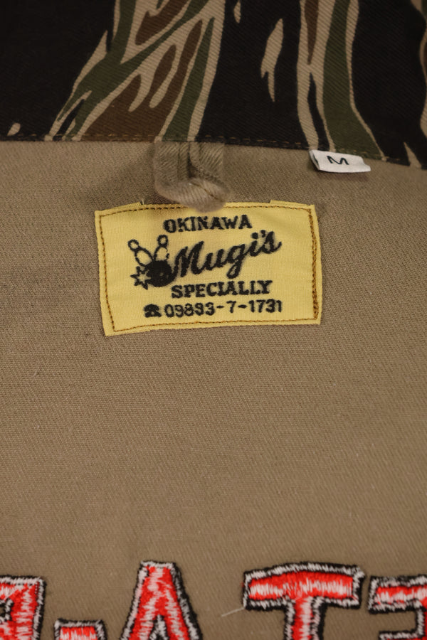 30% OFF [Limited Production]  Okinawa Mugi's Embroidery MILITARIA 1911 Silver Tiger US Cut Shirt Tour Jacket