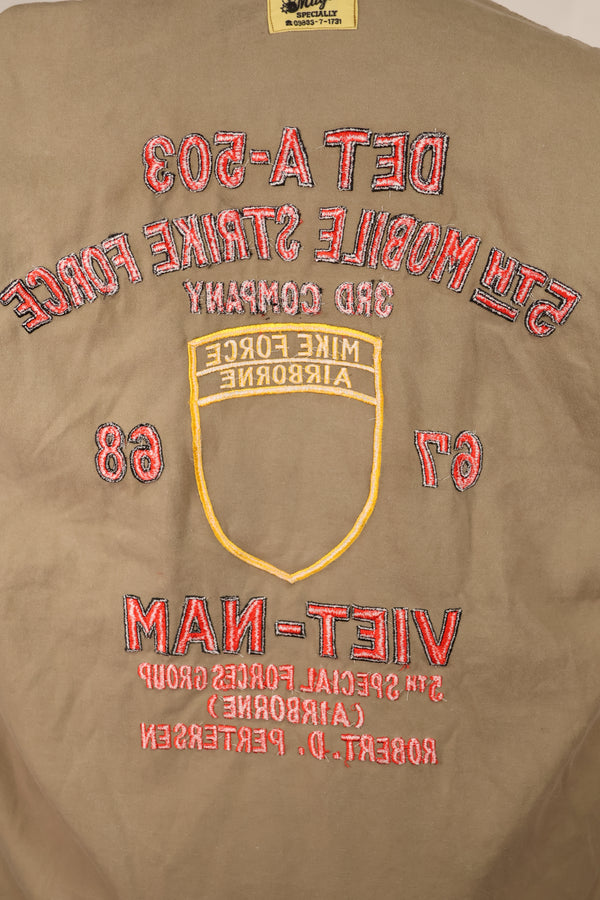 30% OFF [Limited Production]  Okinawa Mugi's Embroidery MILITARIA 1911 Silver Tiger US Cut Shirt Tour Jacket