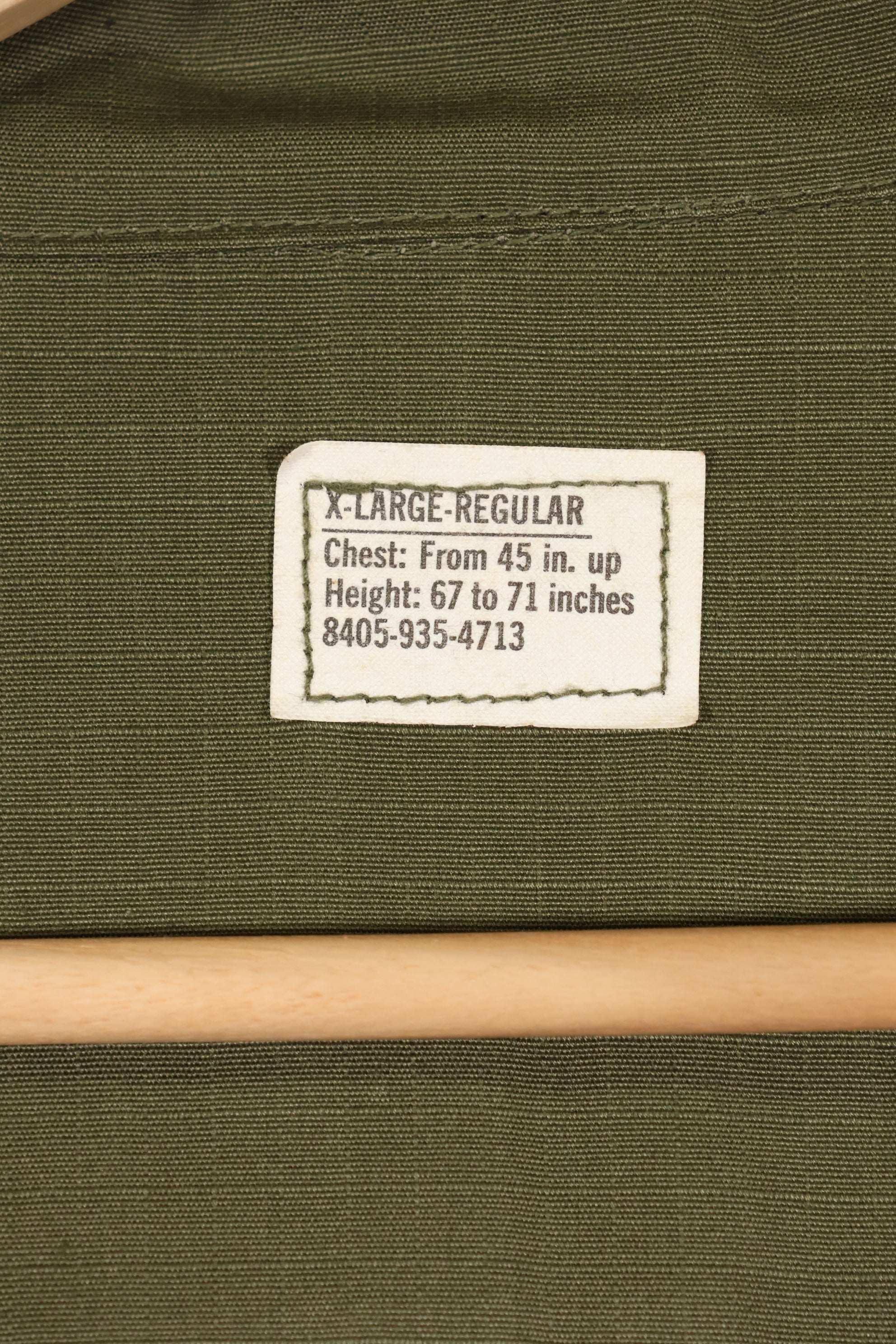 実物　1970年製　X-L-R デッドストック　4th Model ジャングルファティーグ　ジャケット B