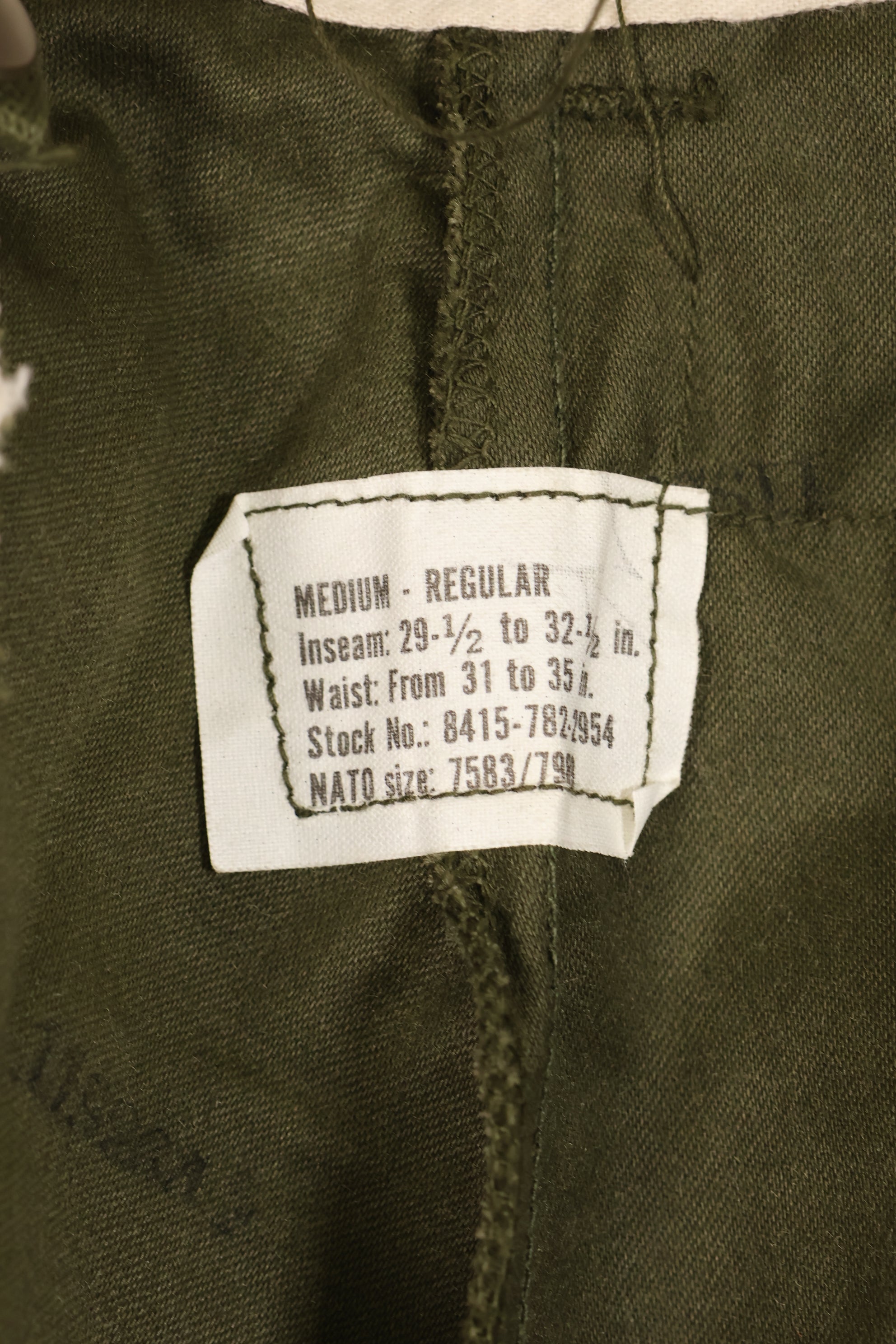 สัญญาปี 1974, M-R, ของใหม่ไม่ได้ใช้, กองทัพสหรัฐฯ, กางเกงสนาม M65, กางเกงคาร์โก้, สภาพดี, ของใหม่จากคลัง