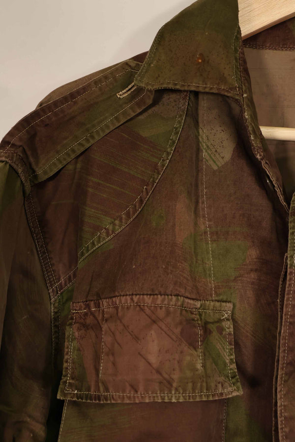 実物　1961年製　ARVN Windproof 迷彩　シャツ　薄手生地　ボタン欠損あり　レア品